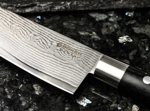 Faca do Chef Grand Damascus Preto 212 mm | Böker Cuisine