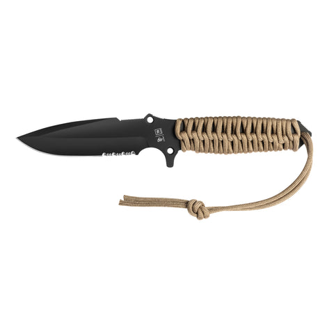 Faca de Caça Marauder Paracord 550 Cabo Misto de Coyote Paracord TBOUTDOOR