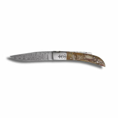 Lâmina Trident Forjada de Damasco n12 Chifre de Belier | Le Camarguais