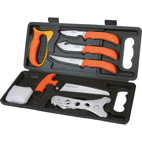 Conjunto de Facas Wild Pak (8 peças) Cabo de Borda de Borracha Exterior