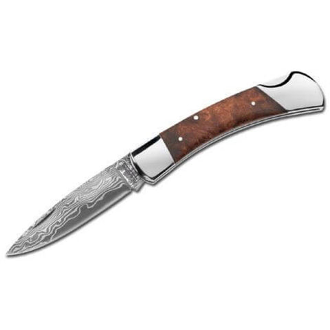 Faca de bolso com bolsteres de aço inoxidável e cabo de madeira de burlagem | Boker Magnum