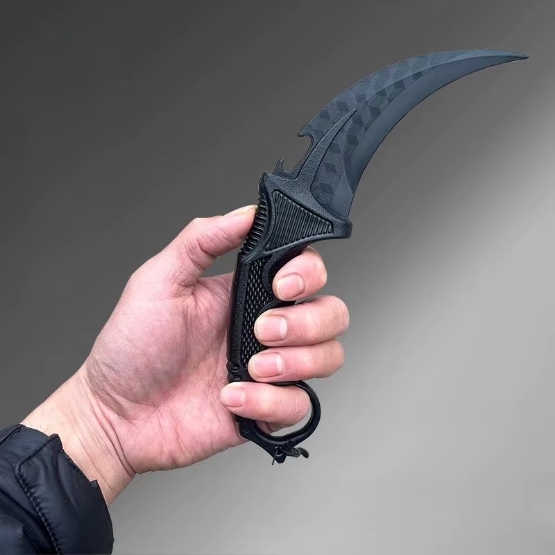 S02845df67b8b4ad89dda1485cf09dd22H.jpg_ Karambit Dobrável de Aço Inoxidável - Faca Claw CS-GO para Caça e Camping