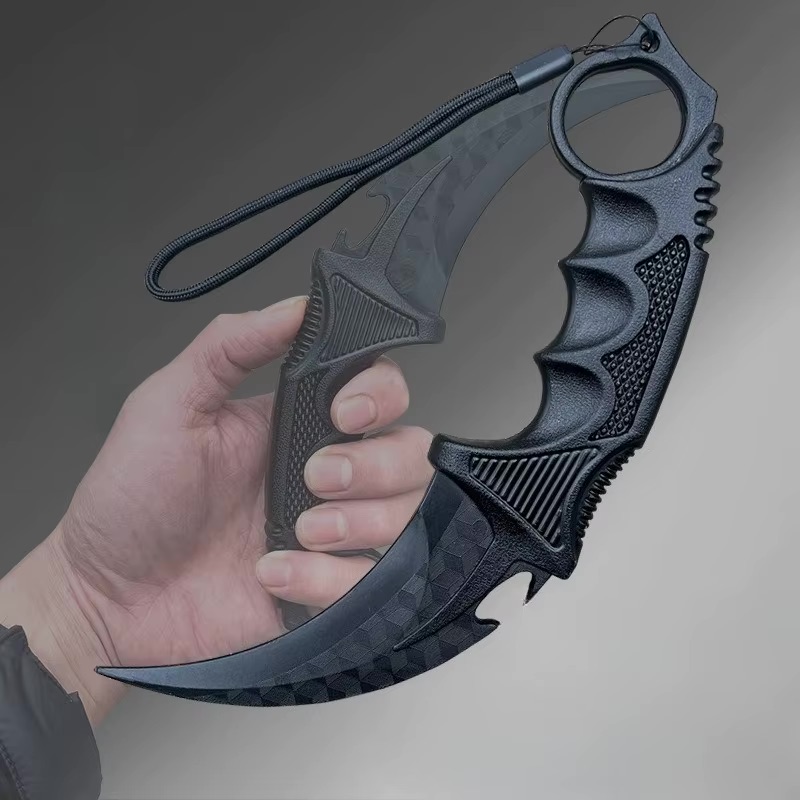 S10498899a1e84ab5a4f709b62dea9944F.jpg_ Karambit Dobrável de Aço Inoxidável - Faca Claw CS-GO para Caça e Camping
