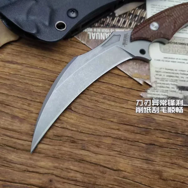 Karambit Miller Bros. Blades DC53 - Lâmina de Alta Dureza com Cabo de Linho