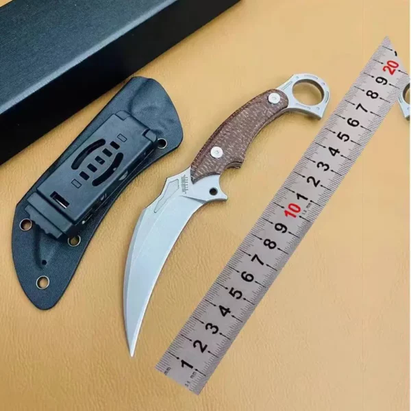 Karambit Miller Bros. Blades DC53 - Lâmina de Alta Dureza com Cabo de Linho