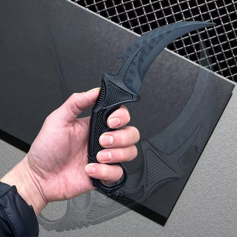 S7f5e279f30204d189f46efcafa7b6893W.jpg_ Karambit Dobrável de Aço Inoxidável - Faca Claw CS-GO para Caça e Camping
