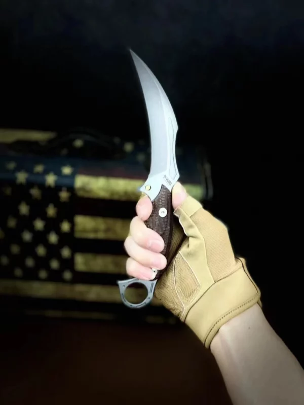 Karambit Miller Bros. Blades DC53 - Lâmina de Alta Dureza com Cabo de Linho