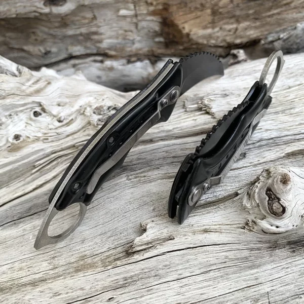 Faca Dobrável Karambit CS GO - Lâmina Afiada para Sobrevivência e Pesca